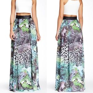 TOV HOLY Multi-Color Lionfish Lace Up Maxi Skirt S